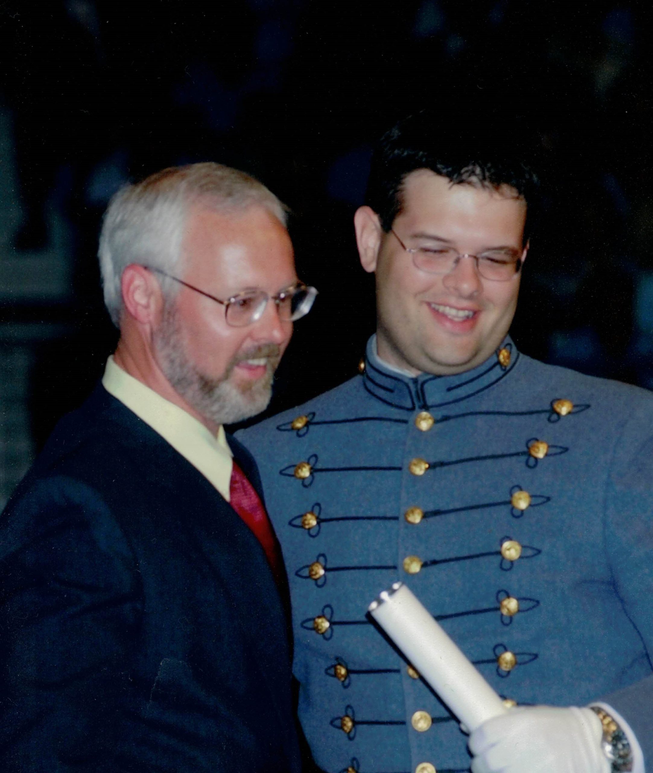Image Graduation Father and Son Diploma J Wallace 2004-05 2